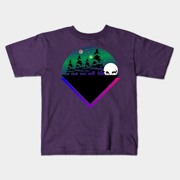 MINIMALIST SCANDINAVIAN LANDSCAPE Kids T-Shirt by SAMUEL FORMAS